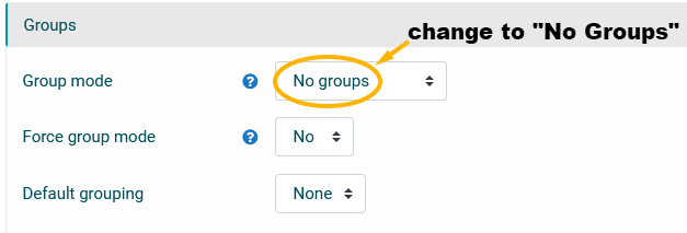 group settings with no groups 