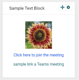 sample html block