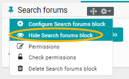 Block hide option