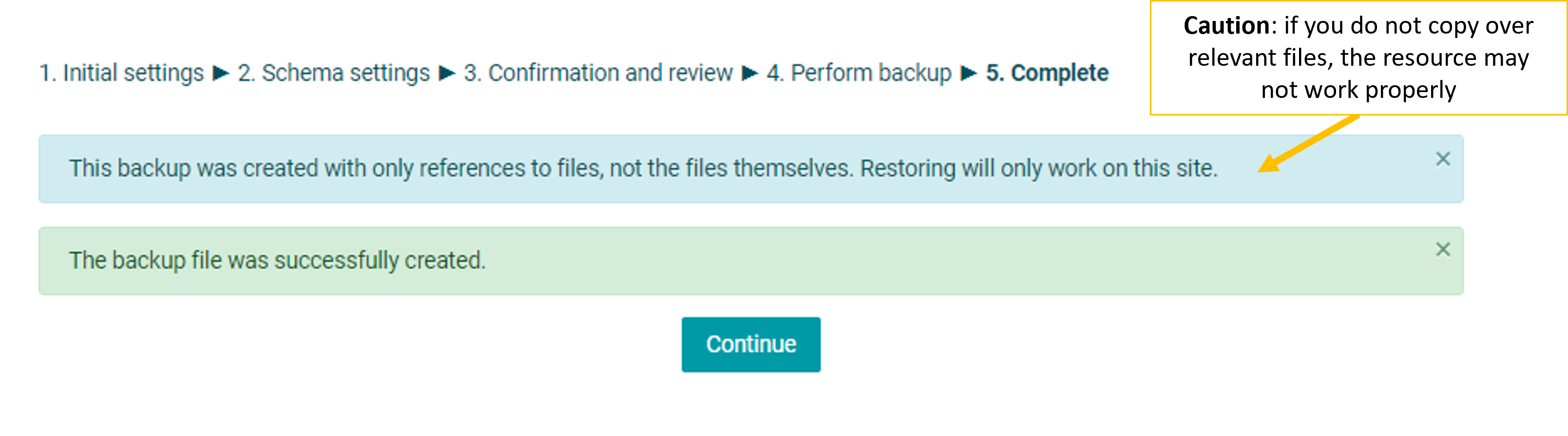 Backup confirmed - no files