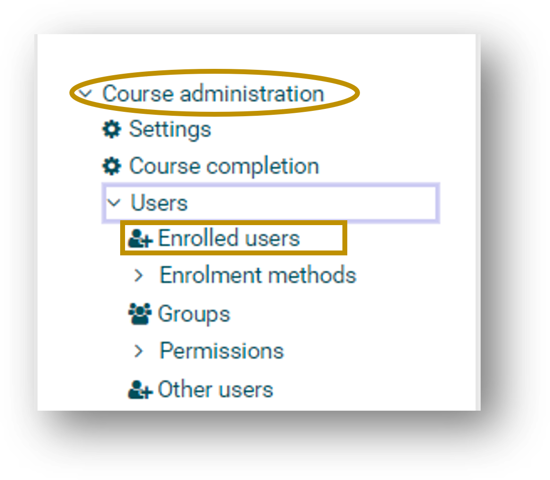 Steps to go to "Enrolled Users".