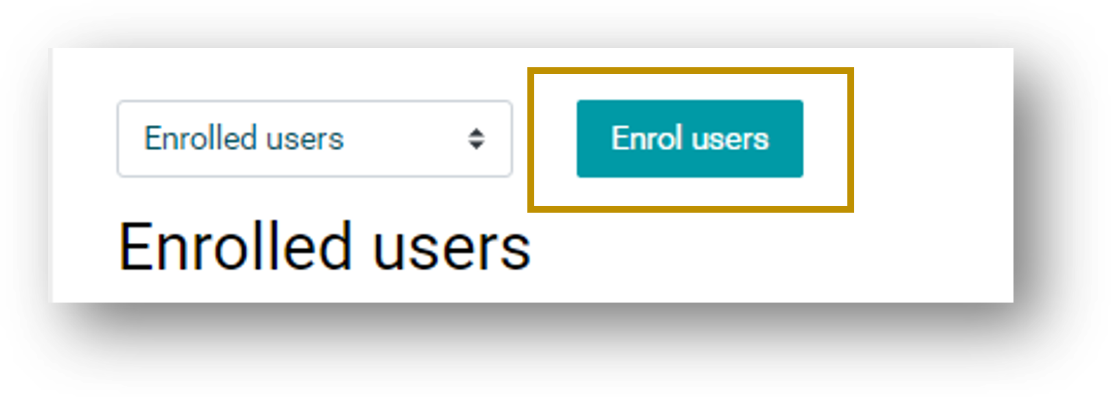 Click Enrol Users