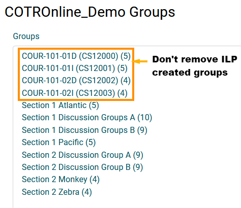 ILP Groups - don't remove