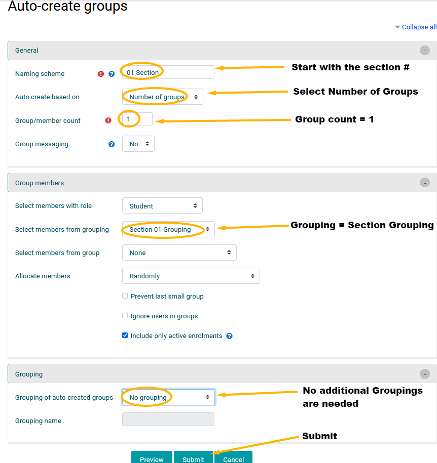 Auto-create groups