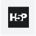 black and white h5p logo