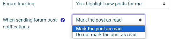 Forum tracking and notifications settings