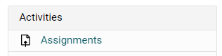 Assignments link from dashboard