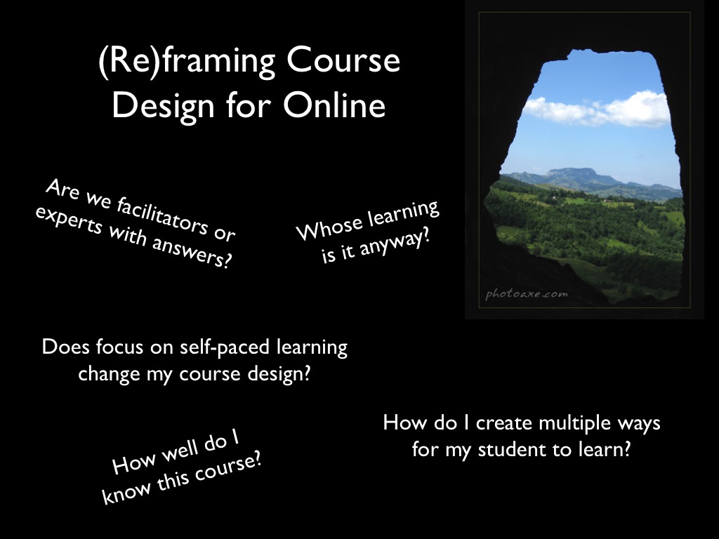 Essential questions for reframing online course design